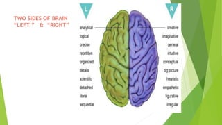 TWO SIDES OF BRAIN
“LEFT ” & “RIGHT”
 
