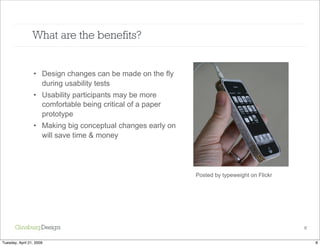 An agile approach to iPhone design:  Paper prototyping + user testing