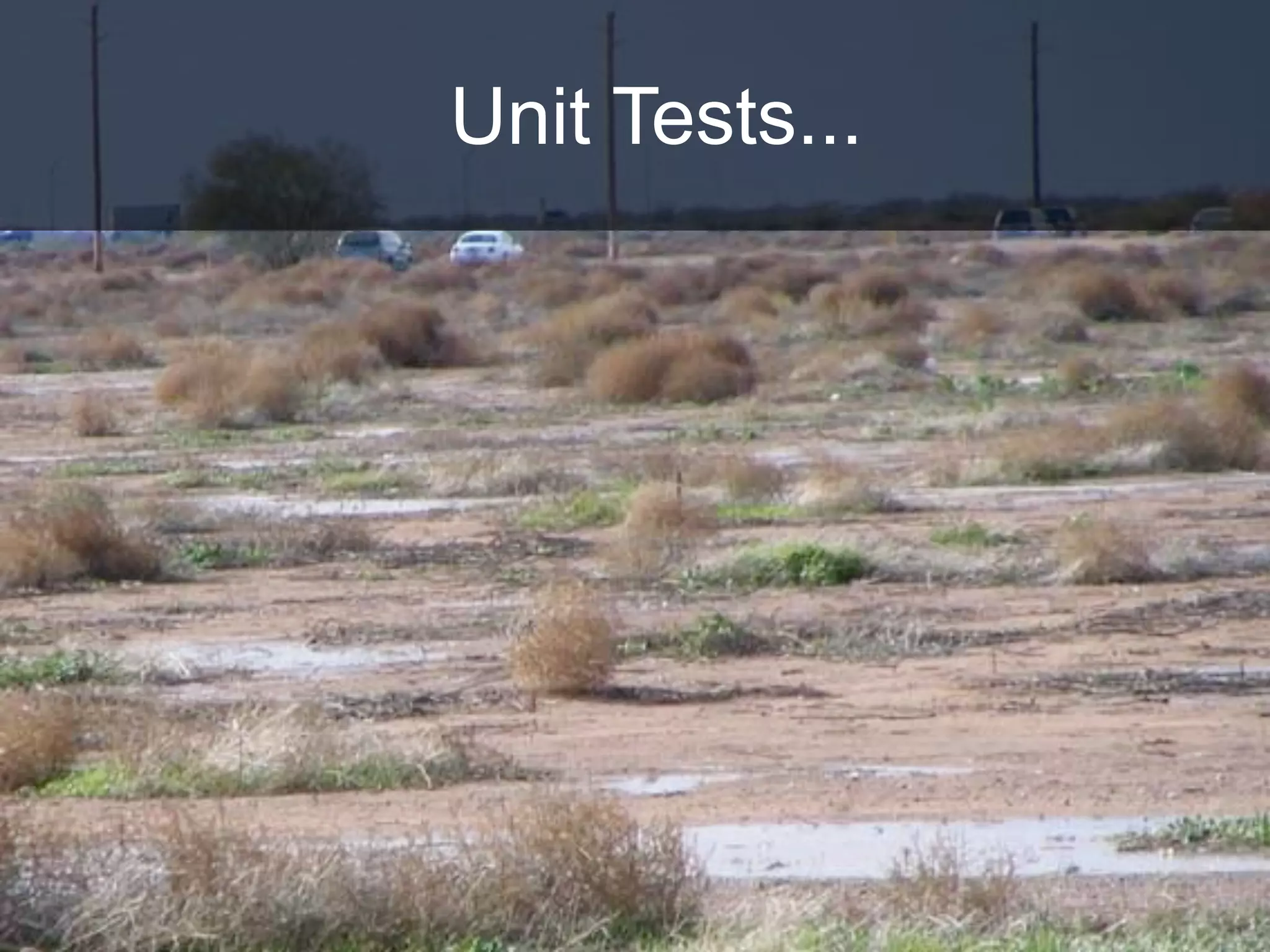 Unit Tests...
 