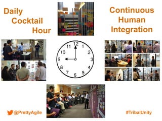 @PrettyAgile #TribalUnity
Daily
Cocktail
Hour
Continuous
Human
Integration
 