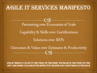 Agile IT Services Manifesto