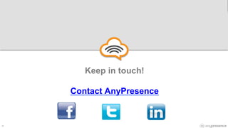 Keep in touch!
Contact AnyPresence
25
 