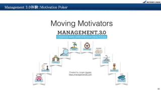22
Management 3.0体験：Motivation Poker
 