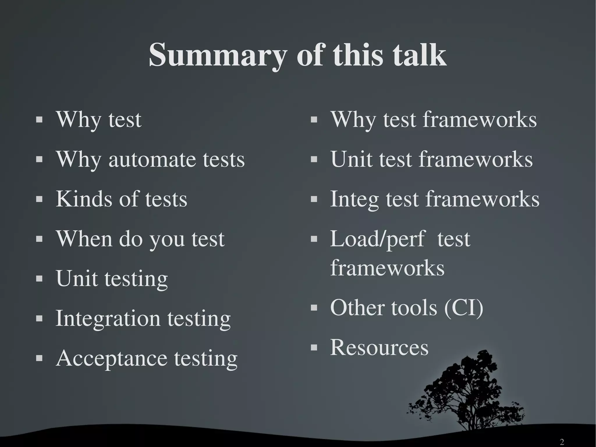 Agile Java Testing With Open Source Frameworks
