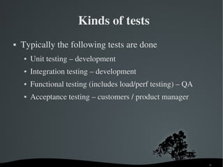 Agile Java Testing With Open Source Frameworks