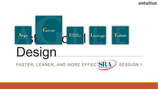 Instructional
Design
FASTER, LEANER, AND MORE EFFECTIVE

SESSION 1

 