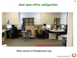 11

 Semi-open office configuration.




Photo courtesy of Thoughtworks corp.

                                       ©Ali...