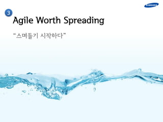 3
    Agile Worth Spreading
    “스며들기 시작하다”
 