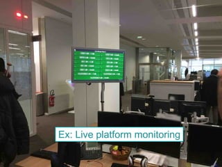 Ex: Live platform monitoring
 