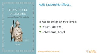 Agile Leadership Effect…
It has an effect on two levels:
Structural Level
Behavioural Level
agiledeltaconsulting.com
 