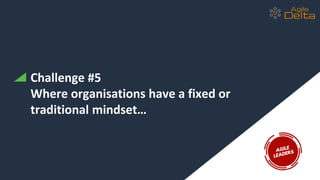 Challenge #5
Where organisations have a fixed or
traditional mindset…
 