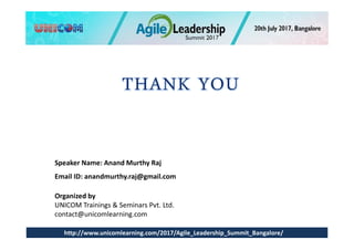 Agile leadership summit 2017   bangalore-design thinking