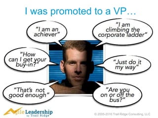 © 2005-2016 Trail Ridge Consulting, LLC
I was promoted to a VP…
 