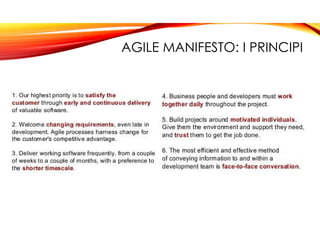AGILE MANIFESTO: I PRINCIPI
 