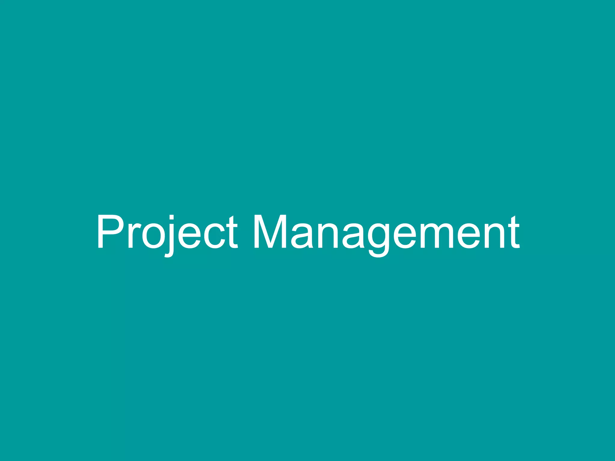 Project Management 
 