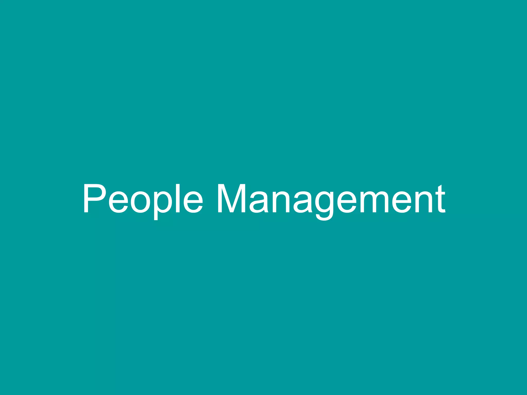 People Management 
 