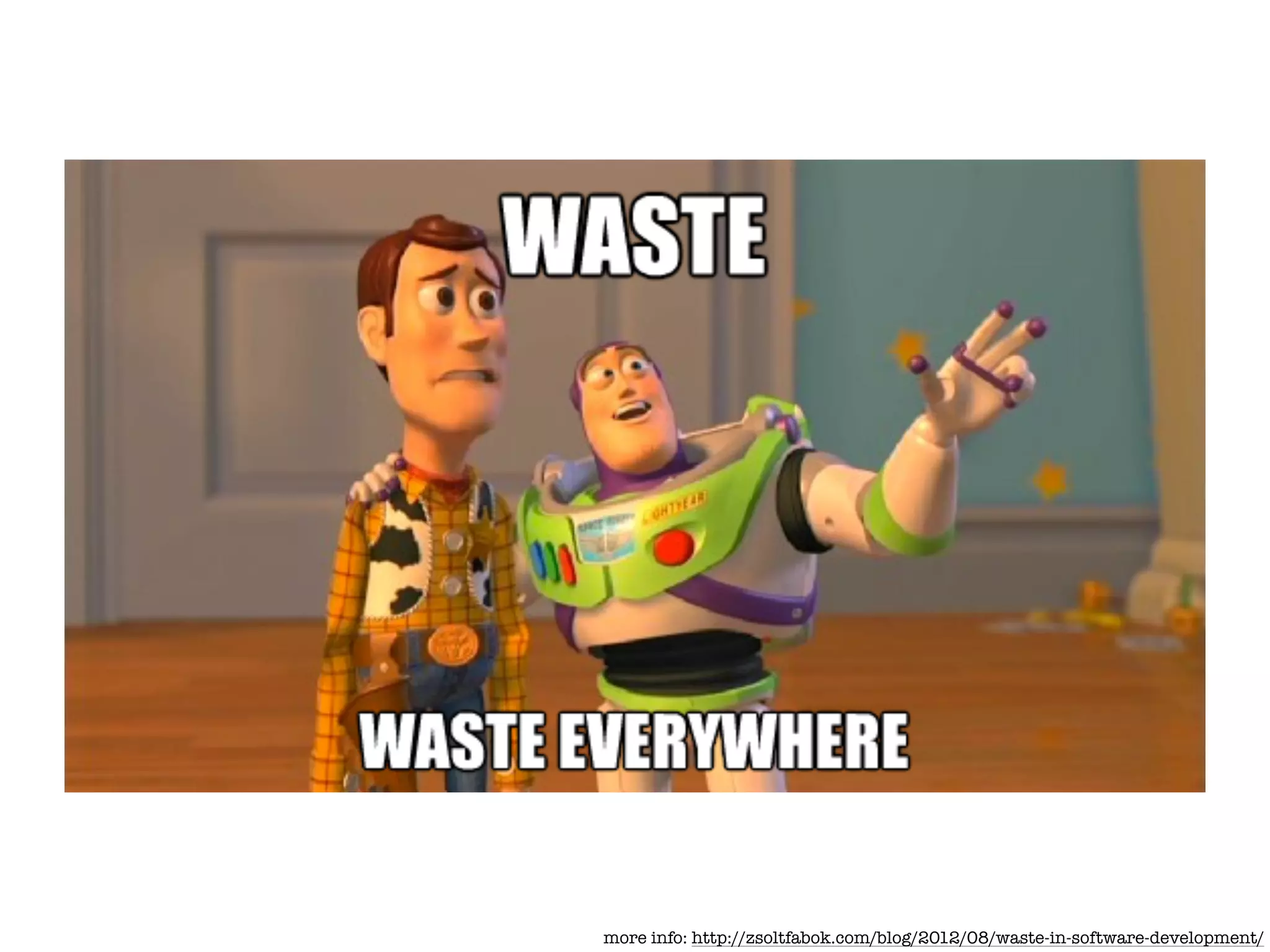 more info: http://zsoltfabok.com/blog/2012/08/waste-in-software-development/
 