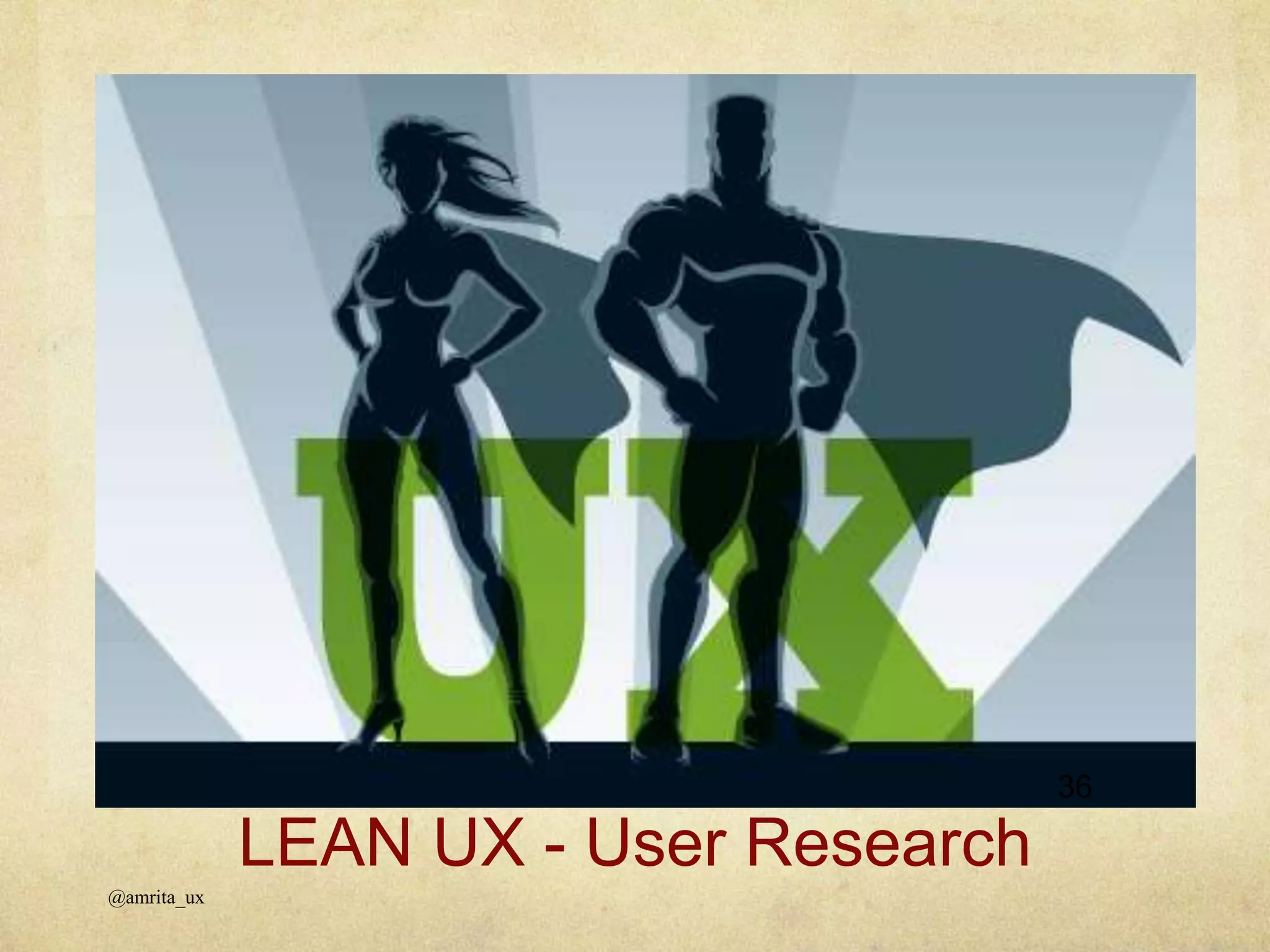 LEAN UX - User Research
@amrita_ux
36
 