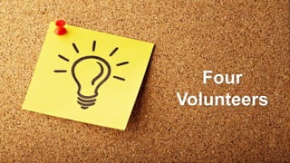 33
Four
Volunteers
 