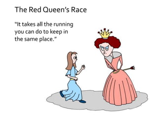 The Red Queen’s Race
“It takes all the running
you can do to keep in
the same place.”
 