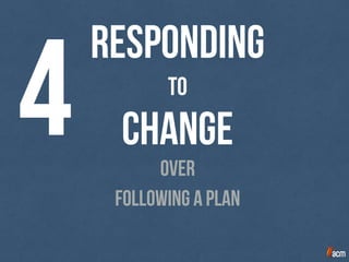 responding
to
change4
following a plan
over
 