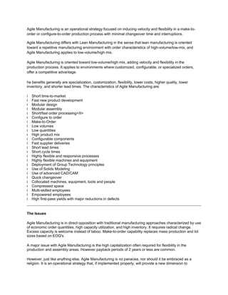 Agile manufacturing | PDF