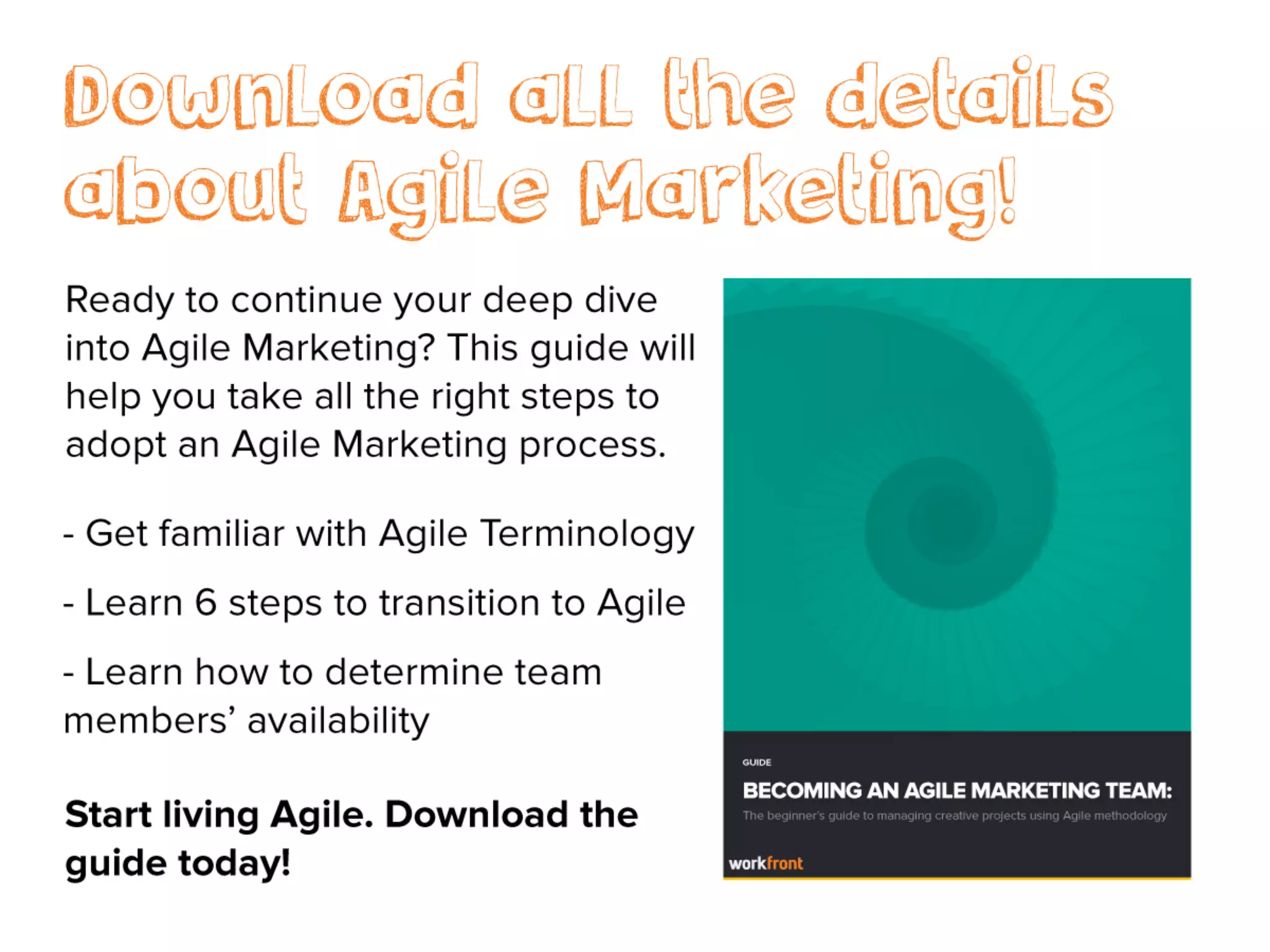 Your Agile Glossary
User story – a high-level definition of a work
request, containing just enough information so
the team can produce a reasonable estimate of
the effort required to accomplish the request.
Backlog – An ever-growing list of work requests
that conveys to an Agile team what projects to
work on first. Requests are expressed in terms of
user stories with assigned estimates (e.g., in
points or hours) and prioritized accordingly.
Story point – an estimation unit that measures
the complexity and hours it will take to complete
a story.
 