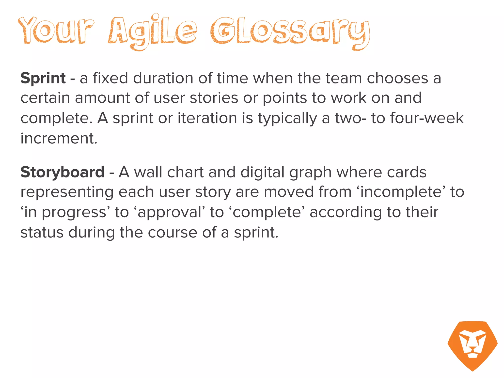 Download all the details about
Agile Marketing!
Ready to continue your deep
dive into Agile Marketing? This
guide will help you take all the
right steps to adopt an Agile
marketing process.
- Get familiar with Agile
Terminology
- Learn 6 steps to transition to
Agile
- See how to determine team
members’ availability
- Start living Agile, Download
the guide today!
 