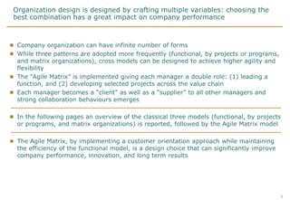 Agile matrix organization design | PDF