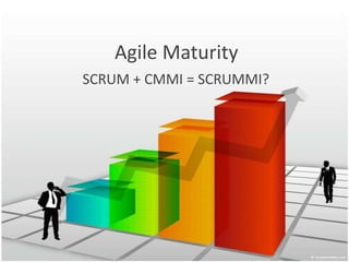 Agile Maturity
SCRUM + CMMI = SCRUMMI?
 