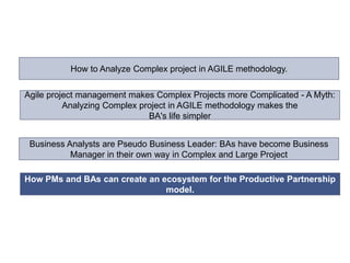 WHAT EVERY BUSINESS ANALYST SHOULD KNOW ABOUT ANALYZING COMPLEX PROJECTS