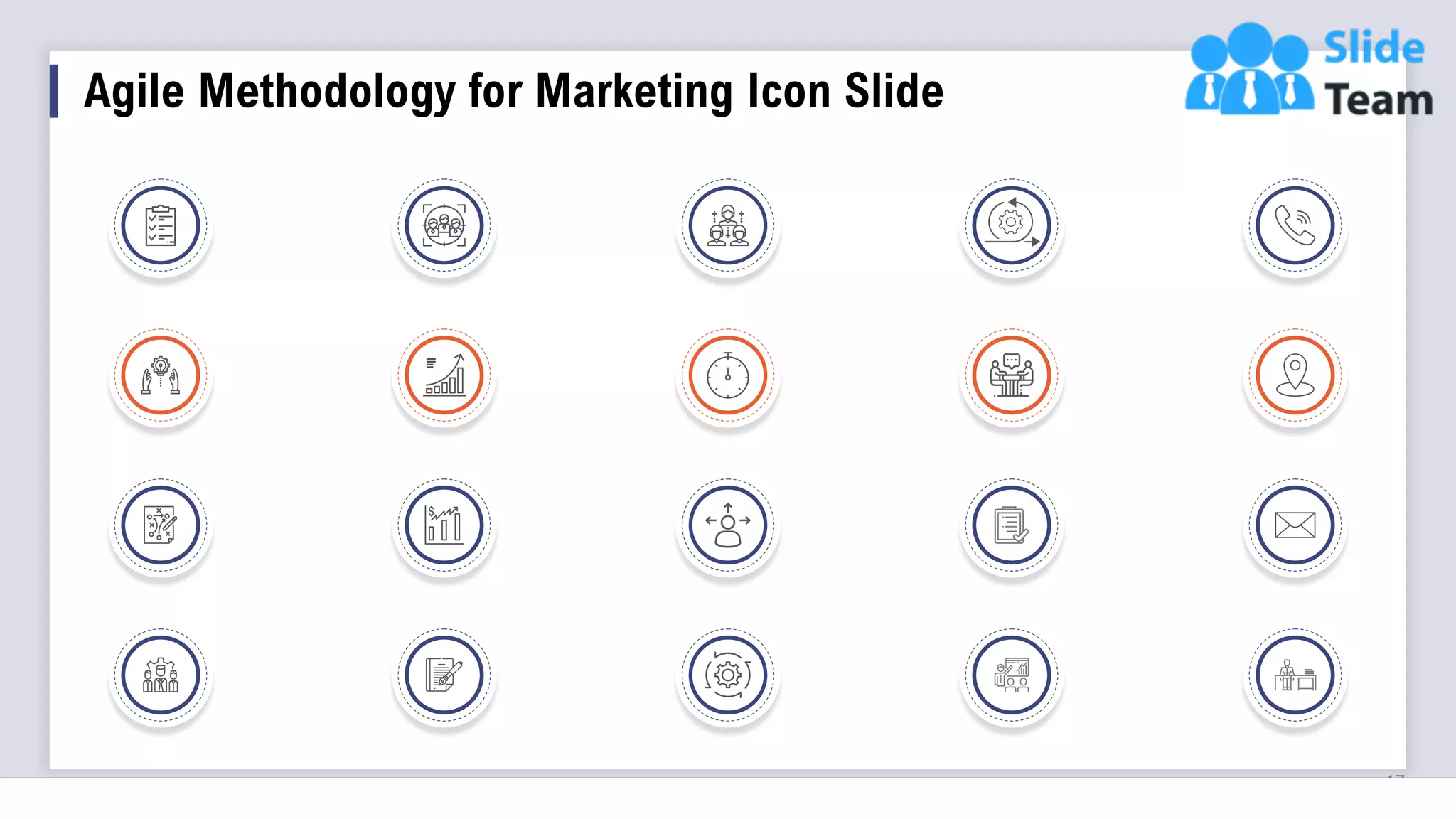 Agile Methodology for Marketing Icon Slide
17
 