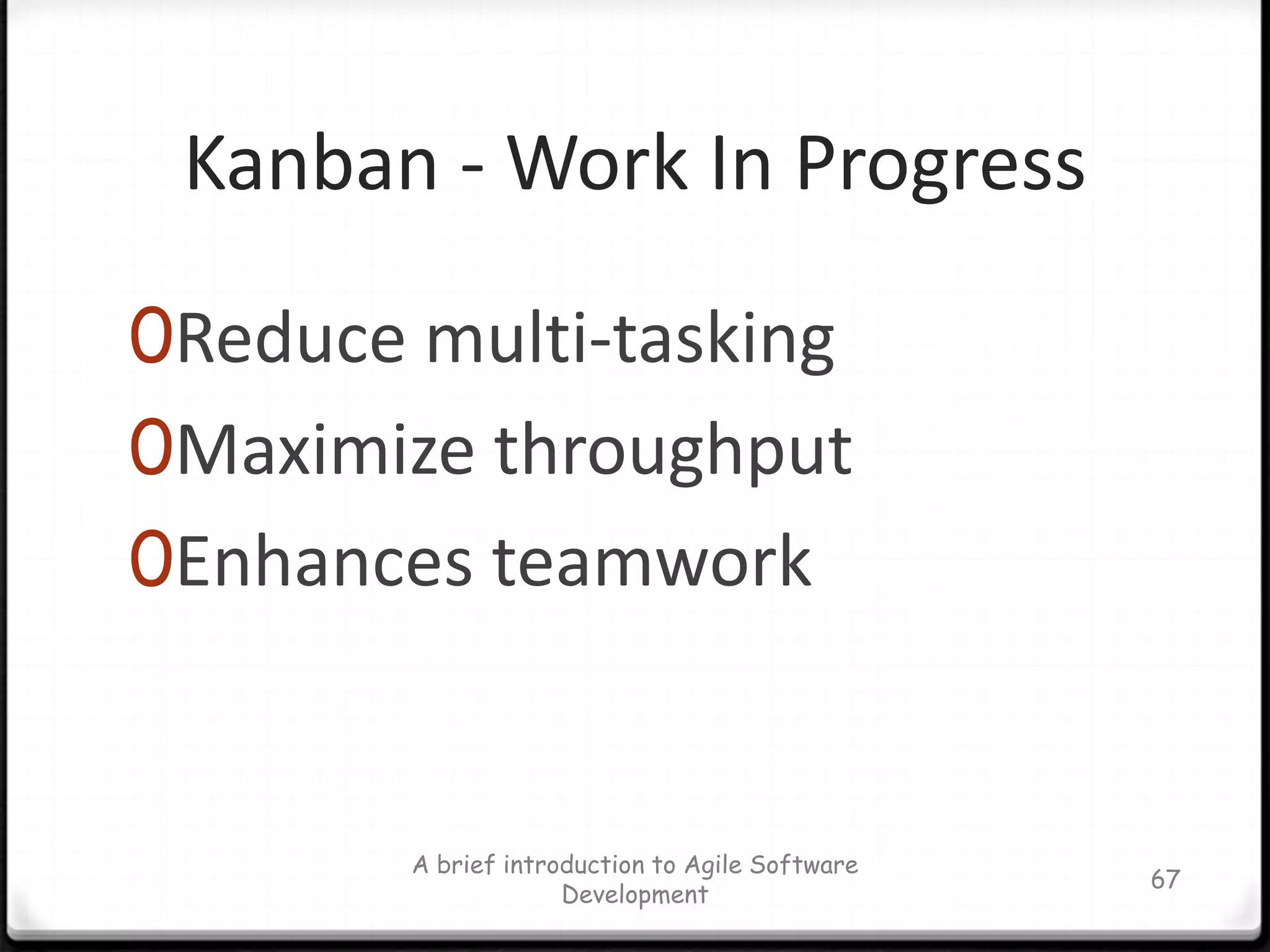 Crystal Clear RolesSponsorAllocates money for the projectExpert UserLead DesignerLead Technical person, mentors less experienced team membersDesigner-ProgrammerEach person designs and programsA brief introduction to Agile Software Development59