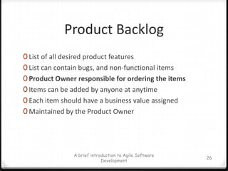 Information is transparentTOA brief introduction to Agile Software Development