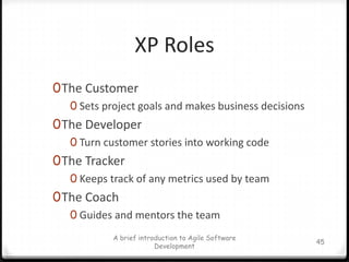 Potentially Shippable ProductSelected items are fully implemented, tested and ready for useSmall but complete, “it will be bigger”Scrum Team needs to define what does  “done” mean, in what aspects and contexts.“DONE” may be executable, “passed all tests”, “approved by senior engineers”, “reviewed by peers” or just nothing to do more with the item.A brief introduction to Agile Software Development38