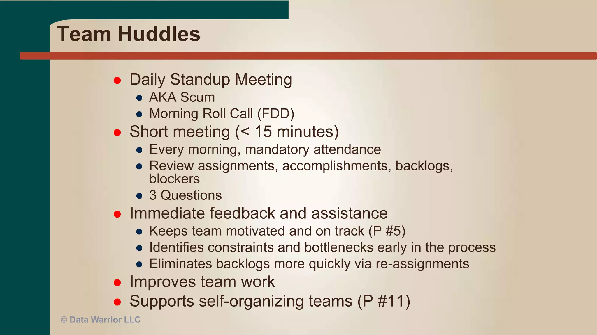 USING AGILE CONCEPTS
 