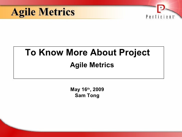 Agile metrics