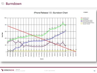 © 2011 VersionOne 16
Burndown
 