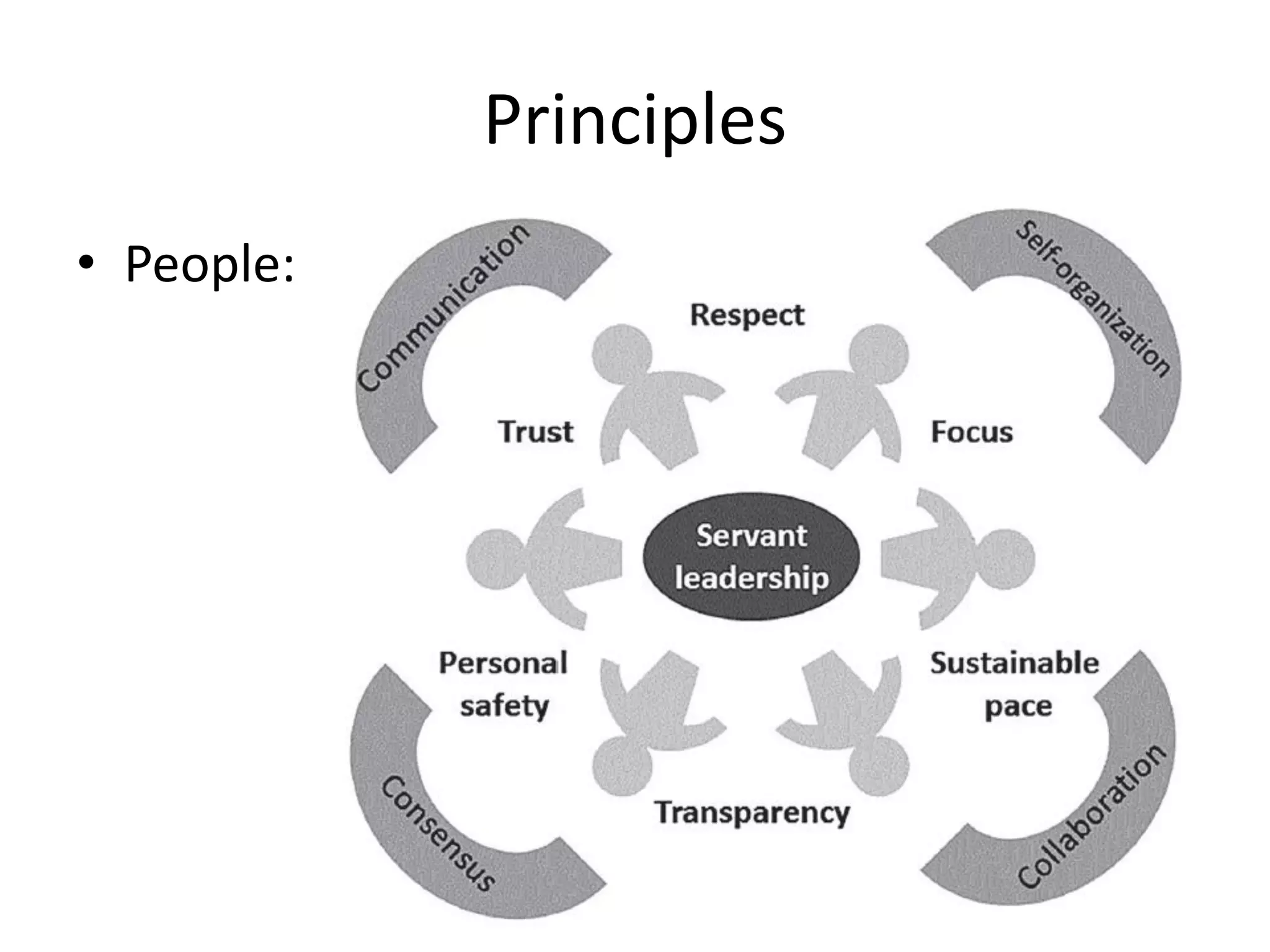 Principles
• People:
 