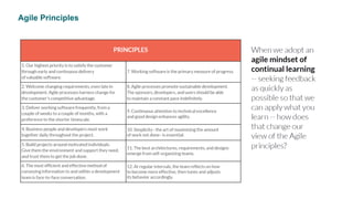 Agile Principles
 