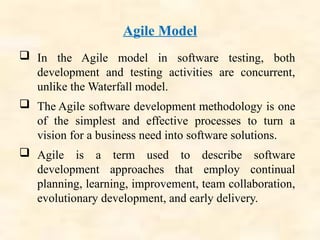 Agile Model for software Engineering and Project Management | PPTX