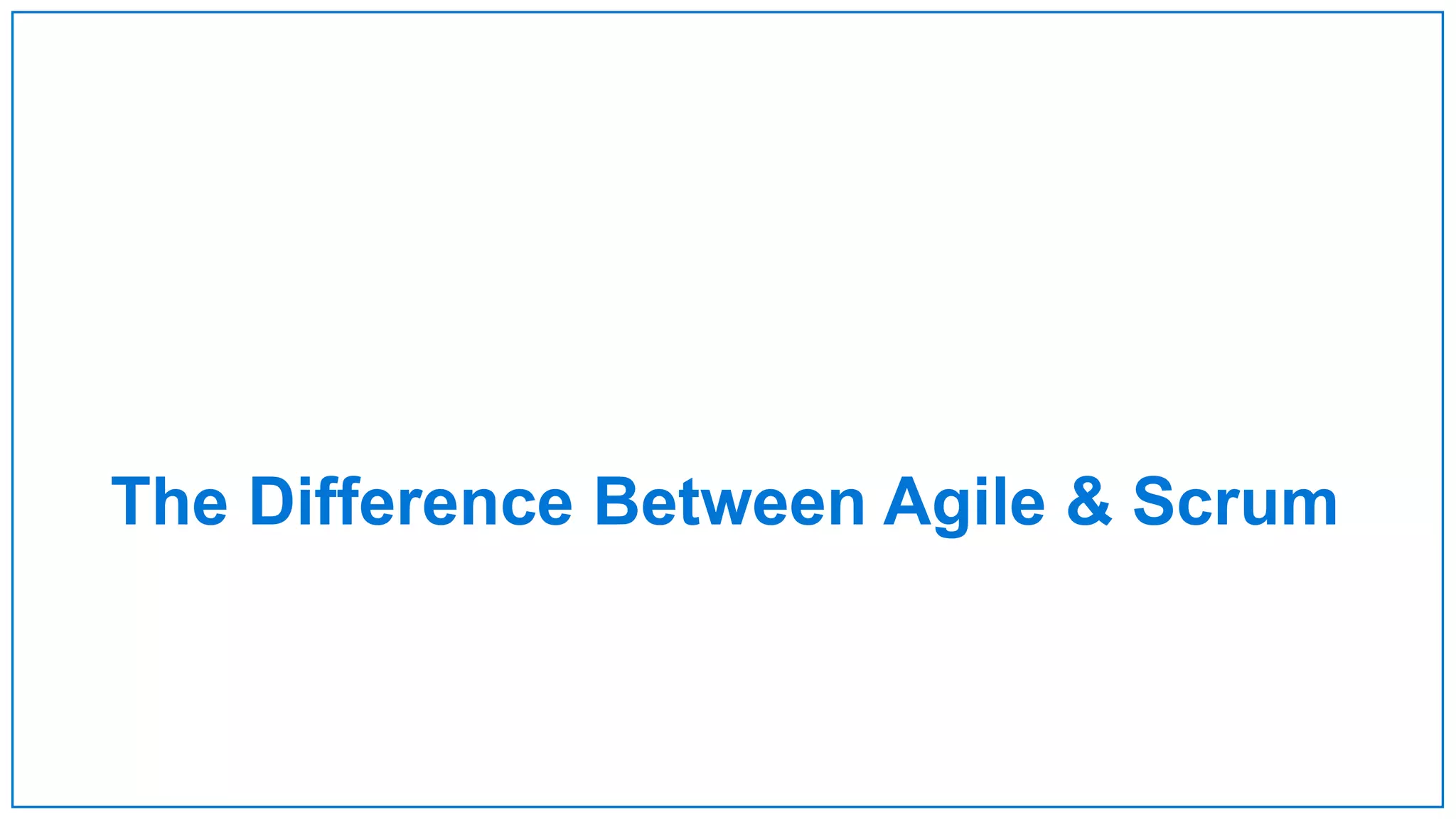 The Difference Between Agile & Scrum
 