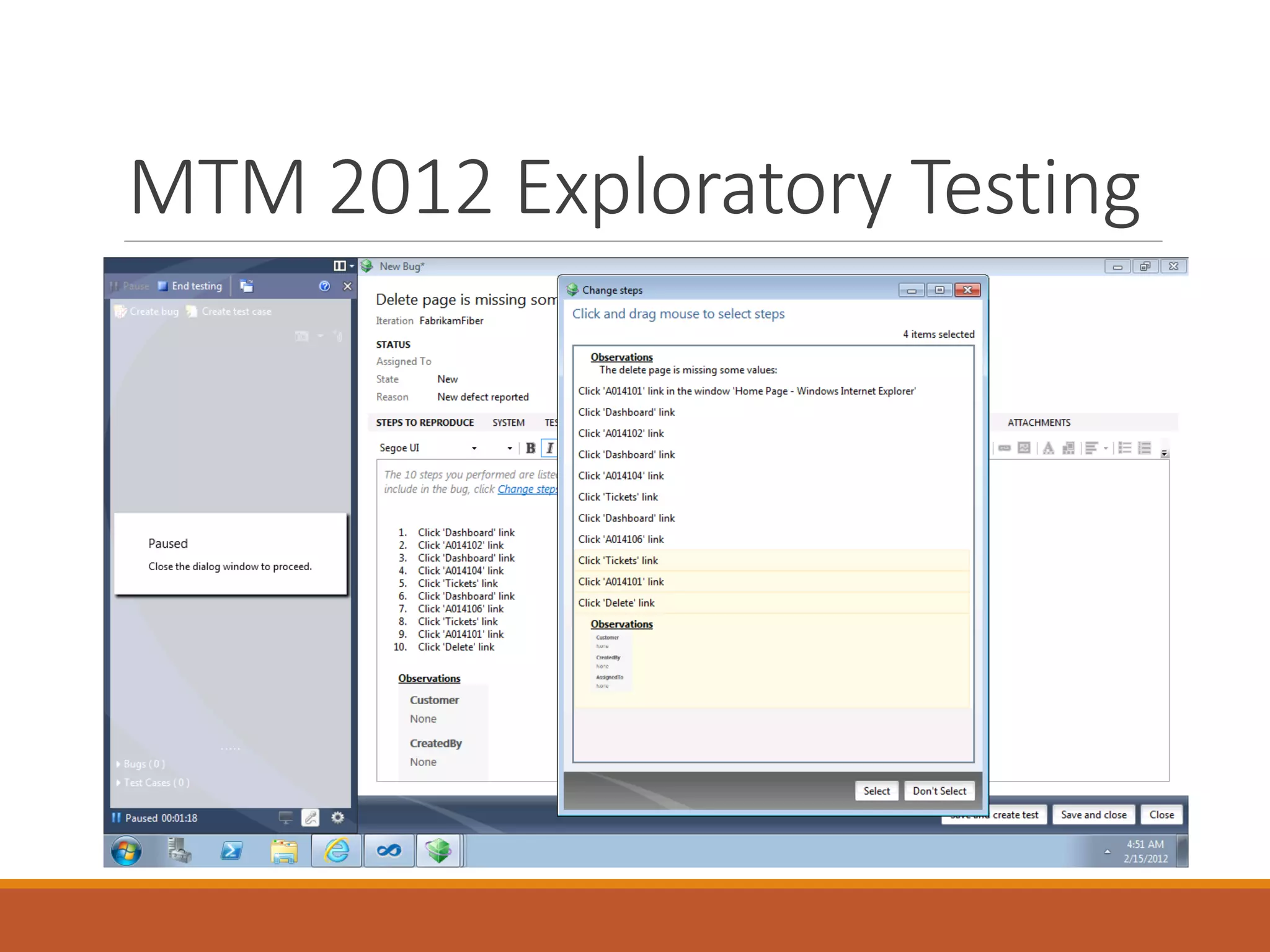 MTM 2012 Exploratory Testing

 