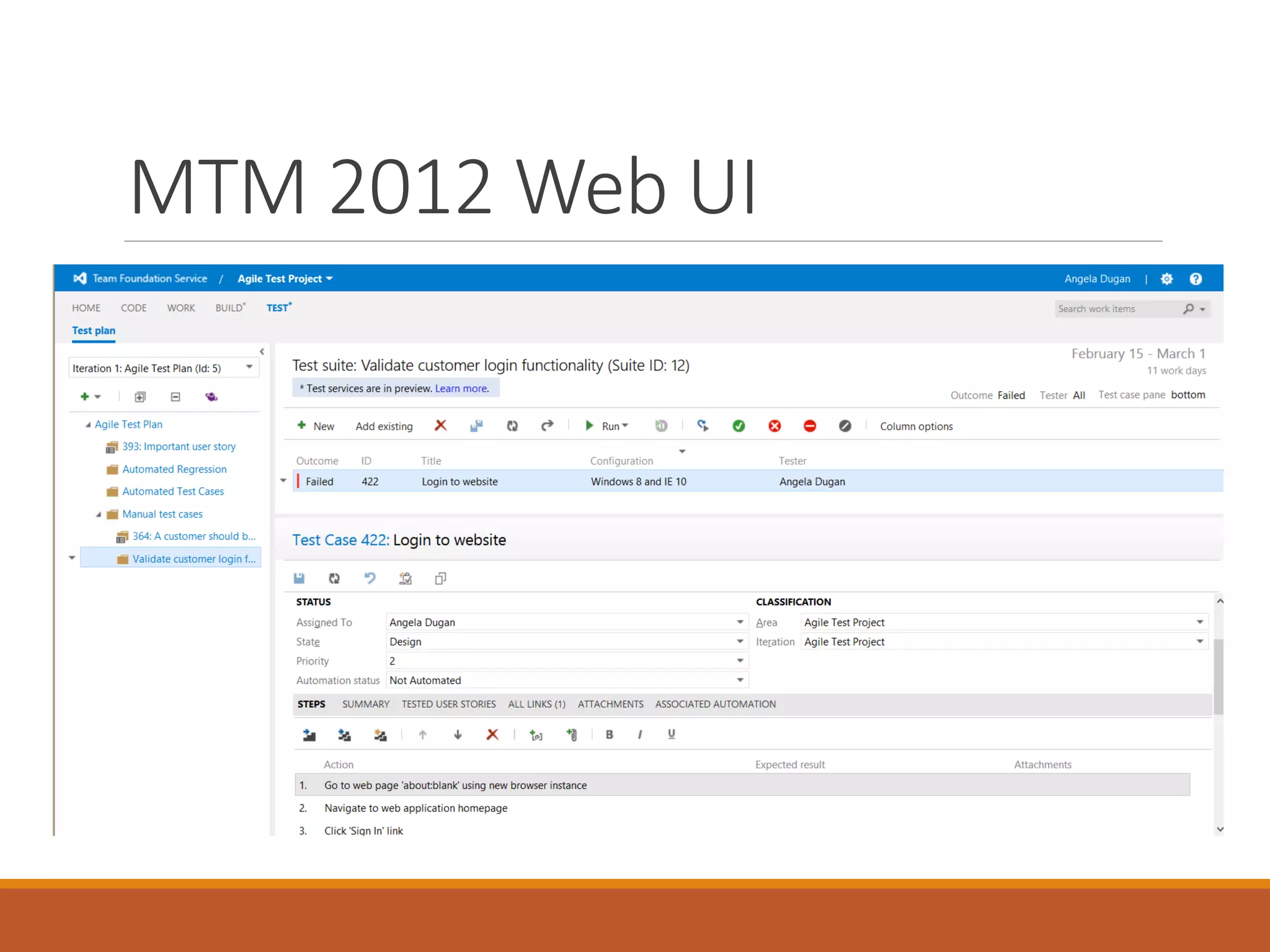 MTM 2012 Web UI

 