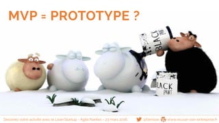 MVP = PROTOTYPE ?
@famisse www.reussir-son-entreprise.frDessinez votre activité avec le Lean Startup - Agile Nantes - 23 mars 2016
 