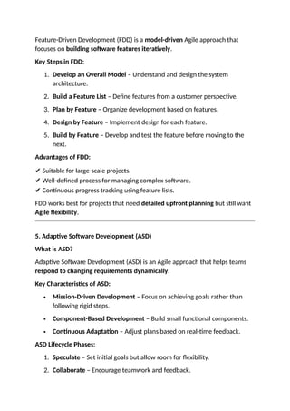 Agile development notes for students education using and deveolment | DOCX