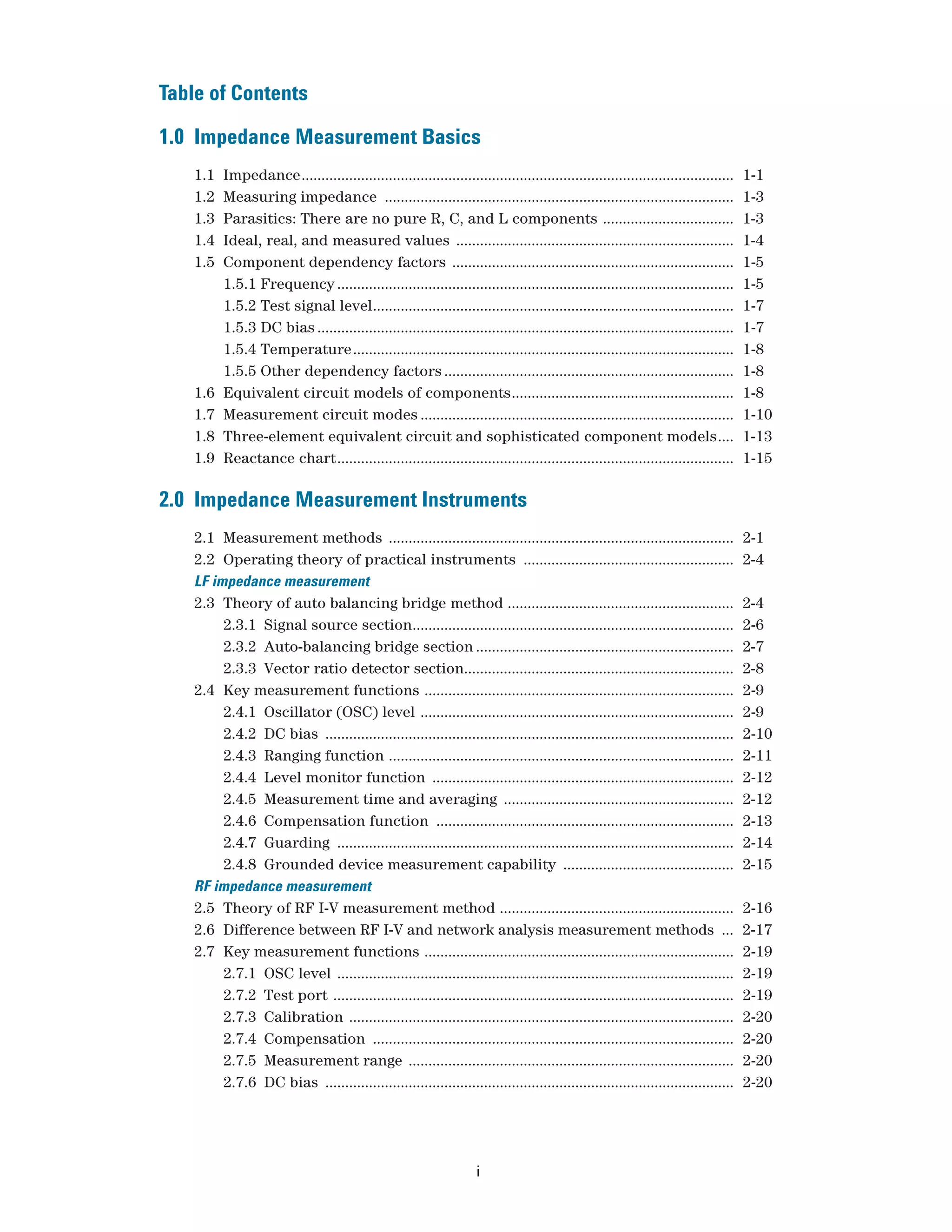 Agilent impedance measurements handbook PDF