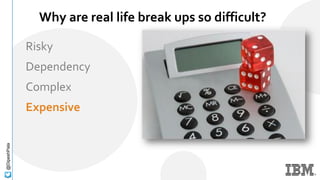 Once upon a پ…@پʲ
Why are real life break ups so difficult?
Risky
Dependency
Complex
Expensive
 