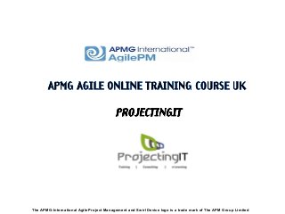 Live Online Instructor Led Training
The APMG-International Agile Project Management and Swirl Device logo is a trade mark of The APM Group Limited
 