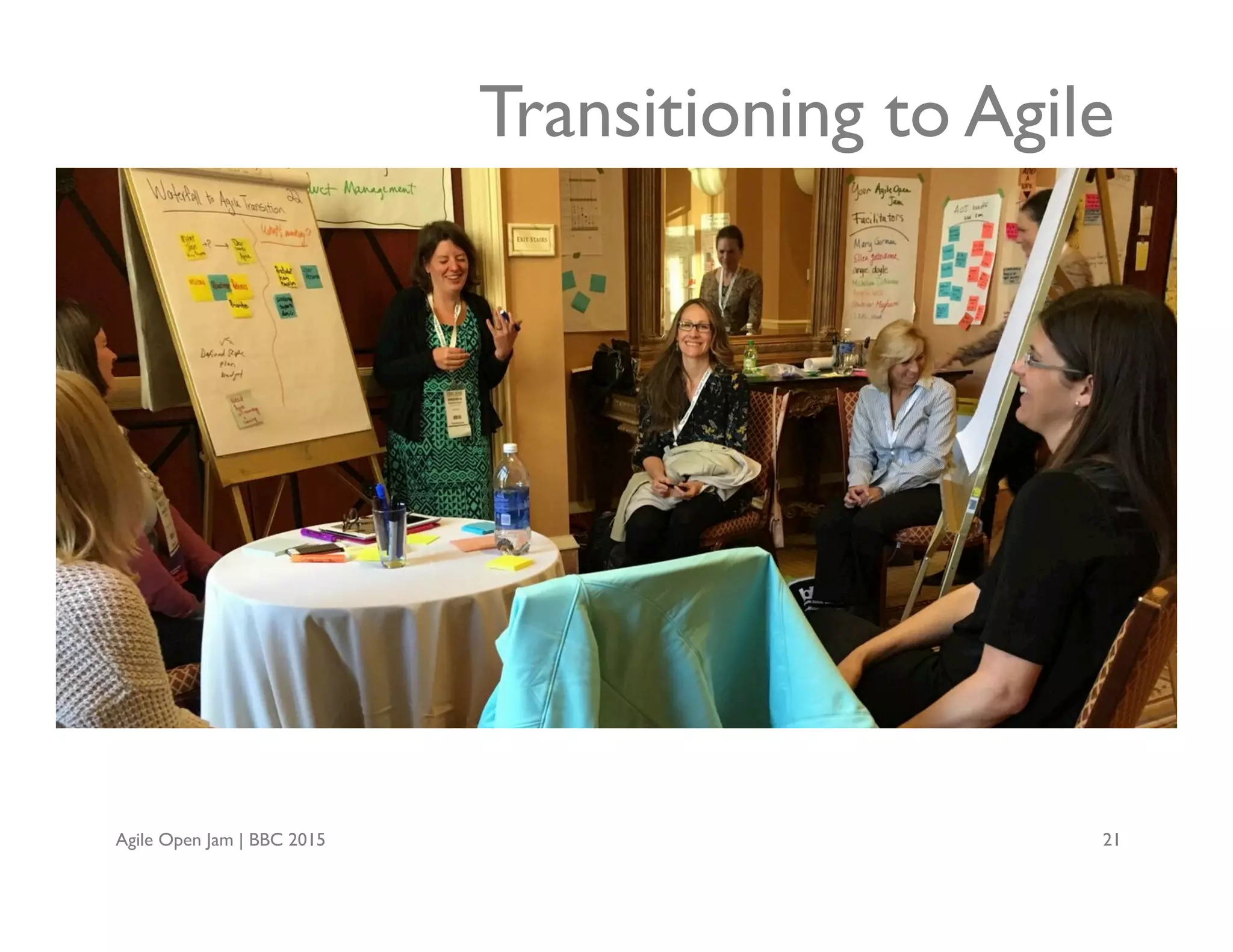 Agile Open Jam | BBC 2015 21
Transitioning to Agile
 